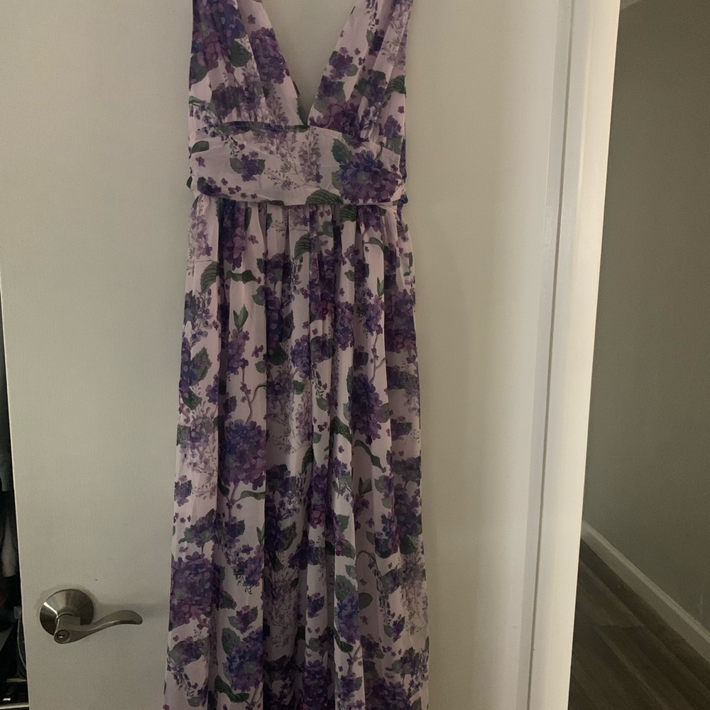 Purple floral dress